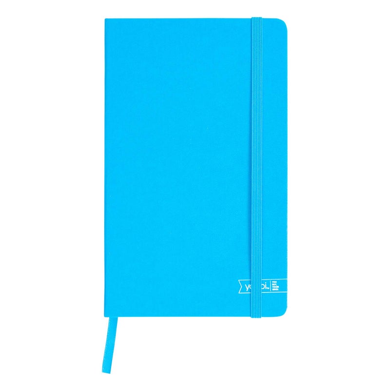 Yoobi Blue Journal | Durable Hardcover Notebook with Elastic Closure | College-Ruled, 80 Lined Sheets | Perfect for Writing, School, Work, Lists | You Buy, Yoobi Gives | 5.2" x 8.5" - Image 1